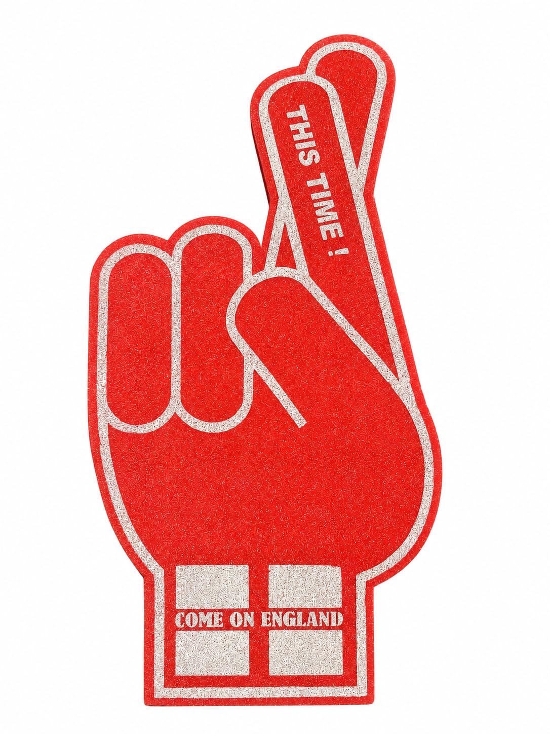 England Foam Hand Crossed Fingers – Football Supporter Accessory – St George’s Cross Fan Prop – Match Day Cheer Hand – Lightweight Foam Supporter Merchandise – England Fan Gift