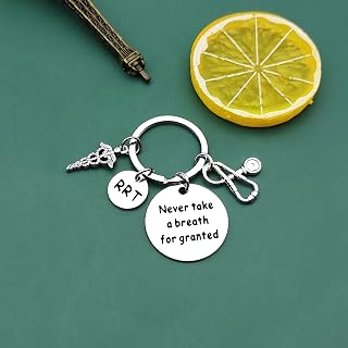 Registered Respiratory Therapist Gift Respiratory Therapist Appreciation Gifts RRT Keychain Never Take A Breath for Granted Keychain Therapy Graduation Gift RRT Student Gifts