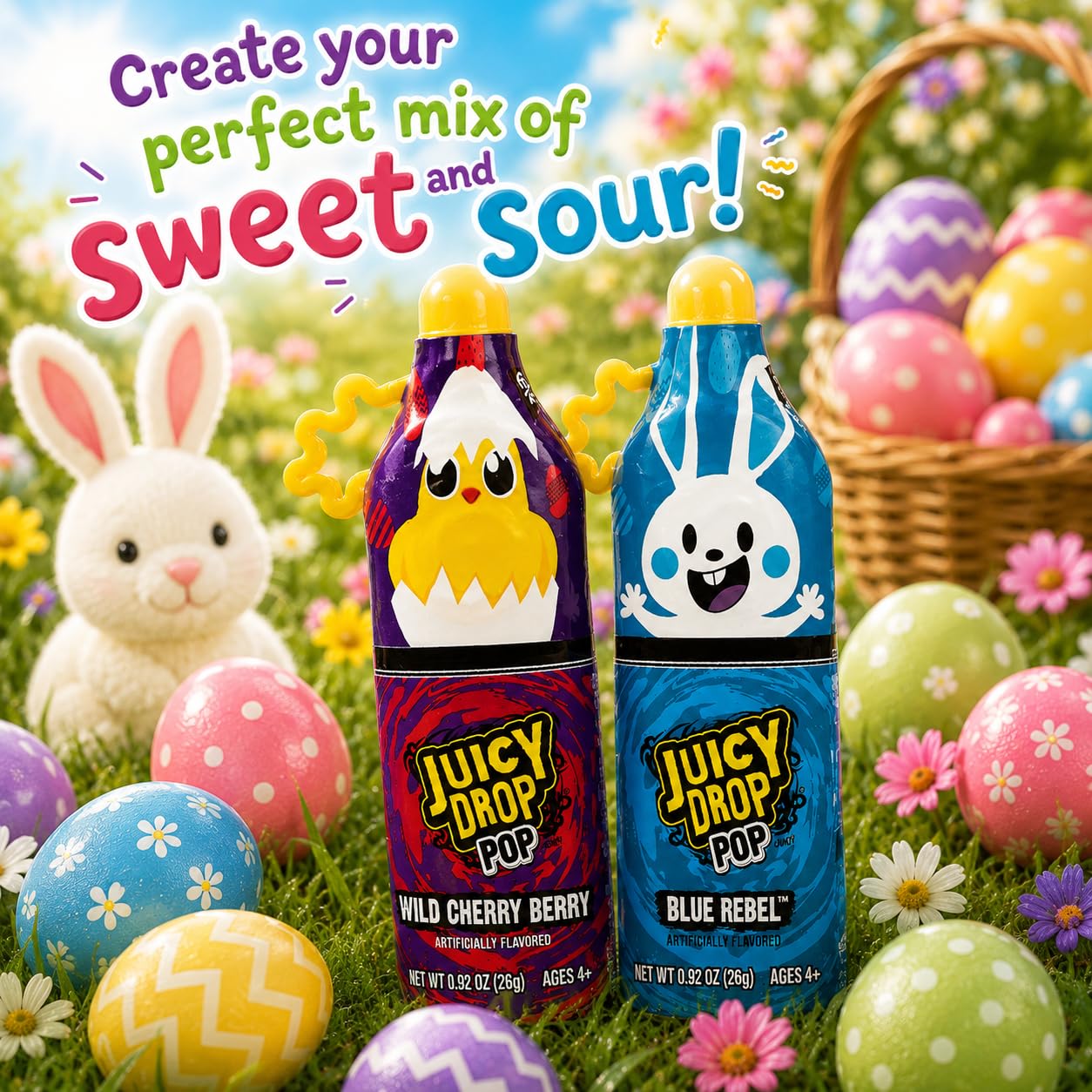 Amazon.com : Juicy Drop Pops - Case Pack of 12 - Easter Bunny