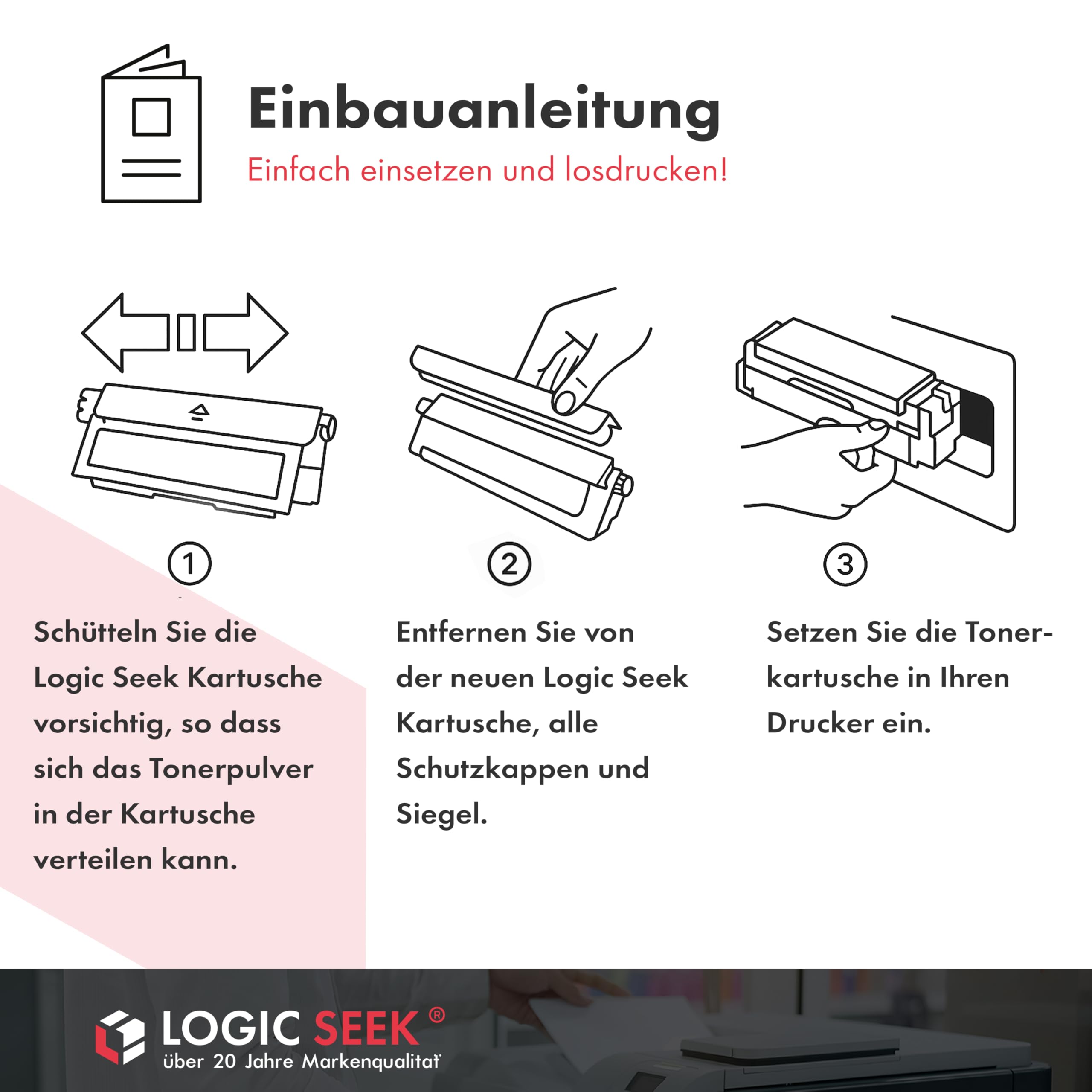 Logic-Seek WT-229CL Restonerbehälter kompatibel mit Brother HL-L3220CDW, HL-L3280CDW,MFC-L3765CDW, MFC-L3740CDW, DCP-L 3515 CDW, WT229CL Abfalltonerbehälter