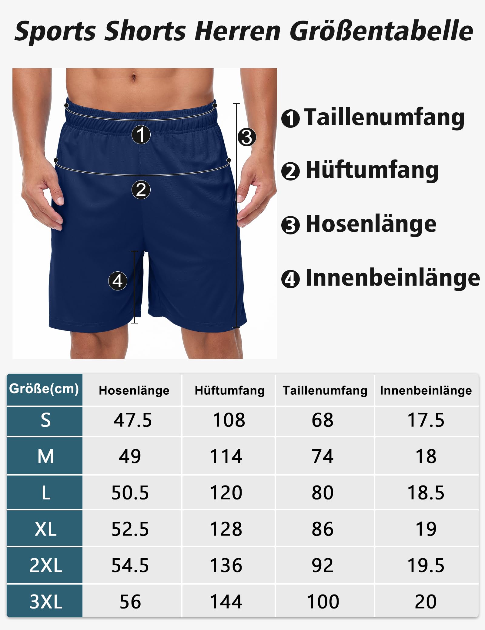 Pantalón Corto Hombre Deporte Paquete 3 Correr Shorts Secado Rápido Bolsillos
