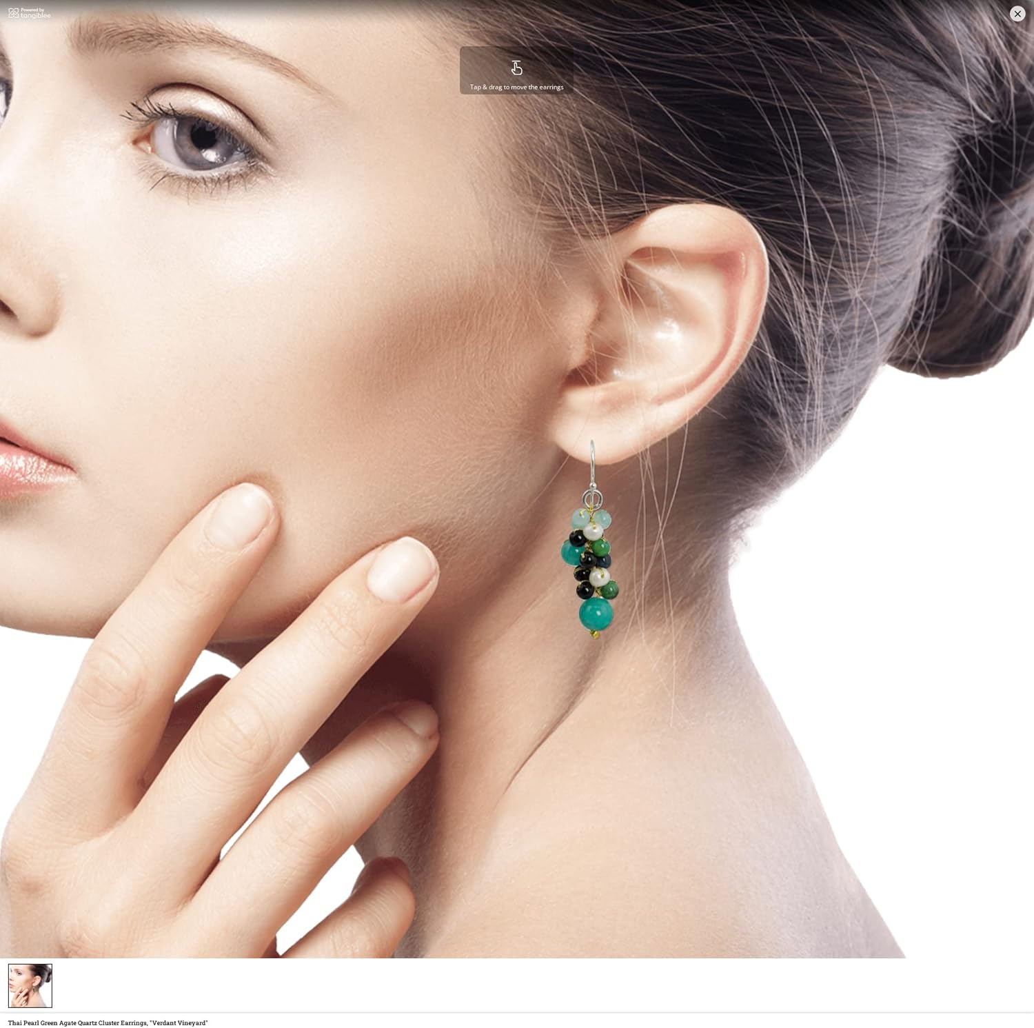 NOVICA Artisan Handmade Cultured Pearl Cluster Earrings Thai Green Agate Quartz Sterling Silver Plated Carnelian Glass Bead Black Beaded Dangle Thailand Bohemian Birthstone [1.8 in L x 0.4 in W] '