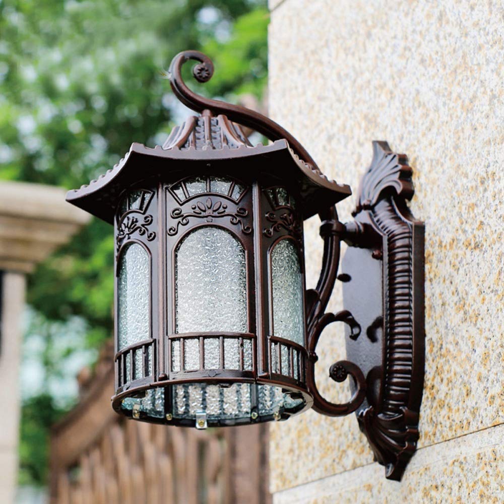 Antyczna latarnia ścienna zewnętrzna Chińska retro lampa ogrodowa Oświetlenie willi Drzwi balkonowe Wodoodporny i nierdzewny ogród