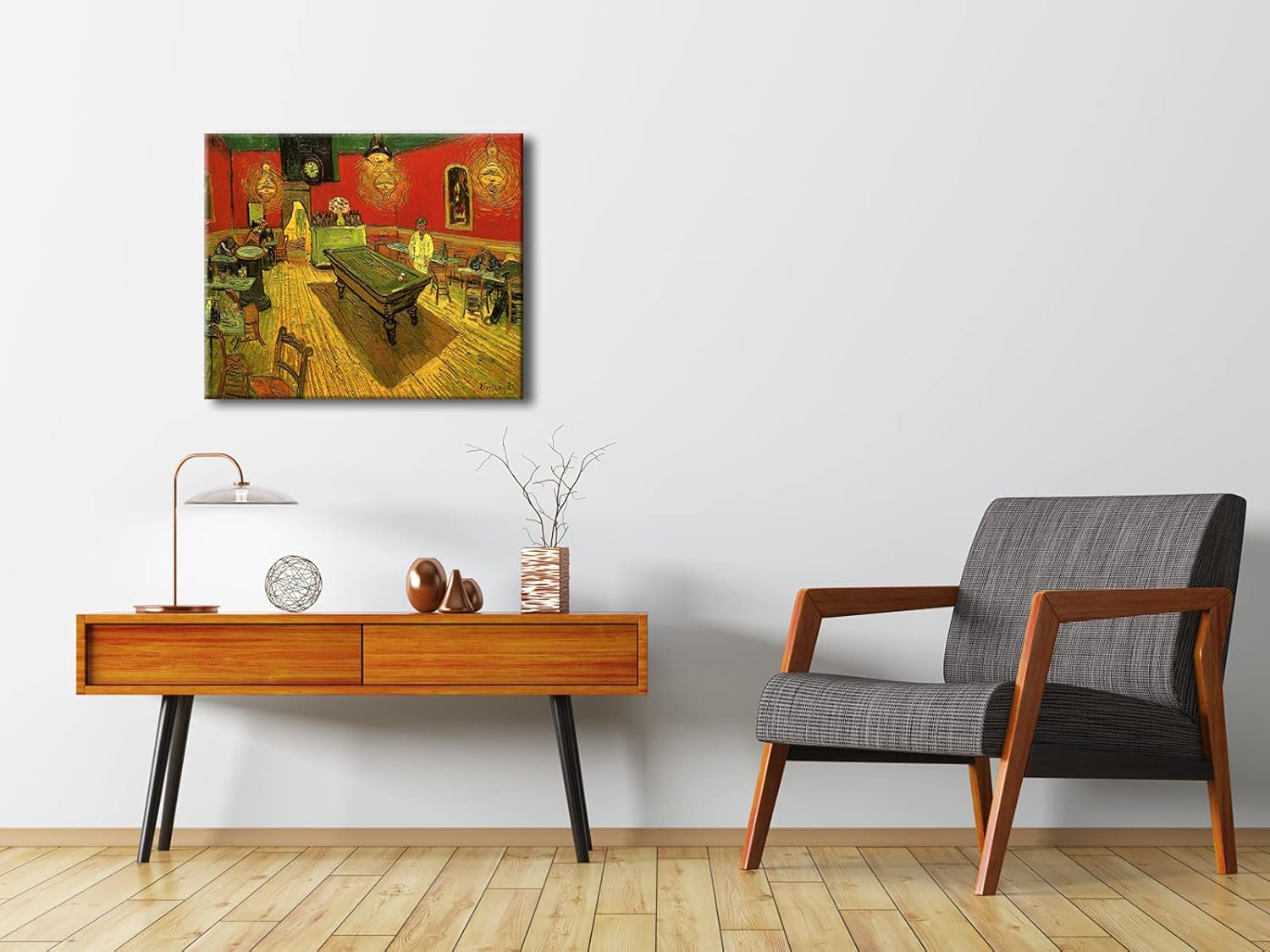 Wieco Art Large Classic Canvas Prints Wall Art The Night Cafe in the Place Lamartine in Arles by Van Gogh Famous Abstract Oil Paintings Reproduction Artwork Giclee Pictures for Home Office Decor