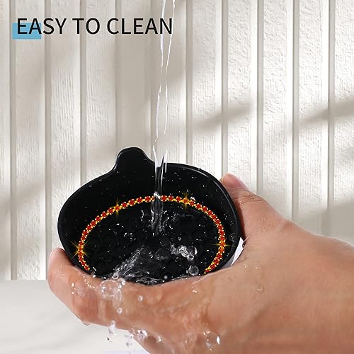 Miniatura 5 de Amooca Portavasos universales antideslizantes para automóvil, accesorios para el interior del automóvil, 2 unidades, color negro