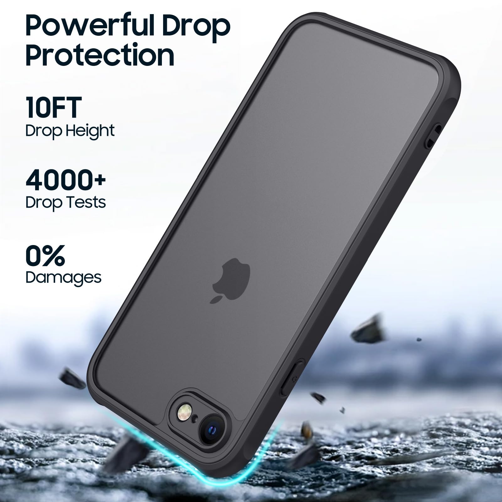 JETech Silicone Case For IPhone SE 3/2 (2022/2020 Edition), 4.7-Inch, Silky-Soft Touch Full-Body Protective Phone Case, Shockproof Cover With - View #6