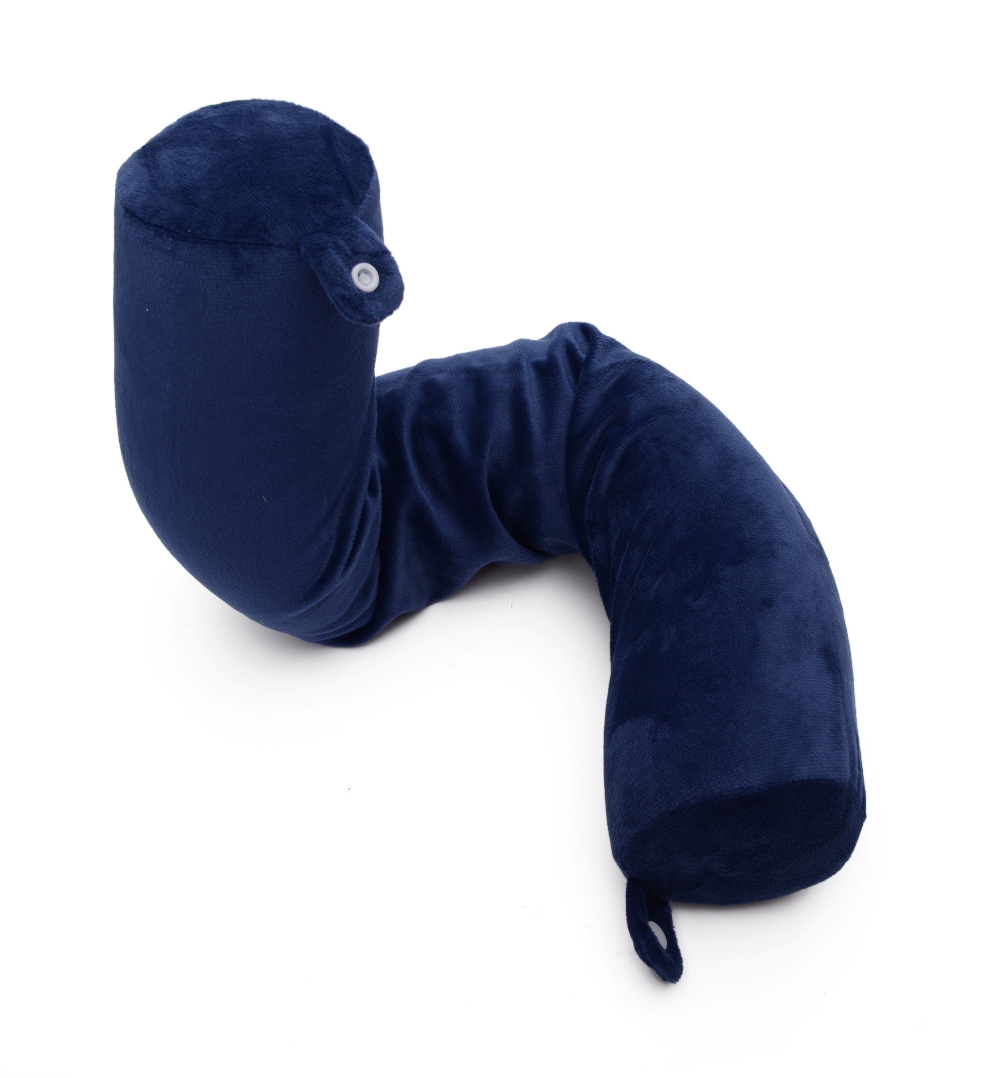 Store2508 Fabric Twist Memory Foam Travel Pillow (Blue)-image-15