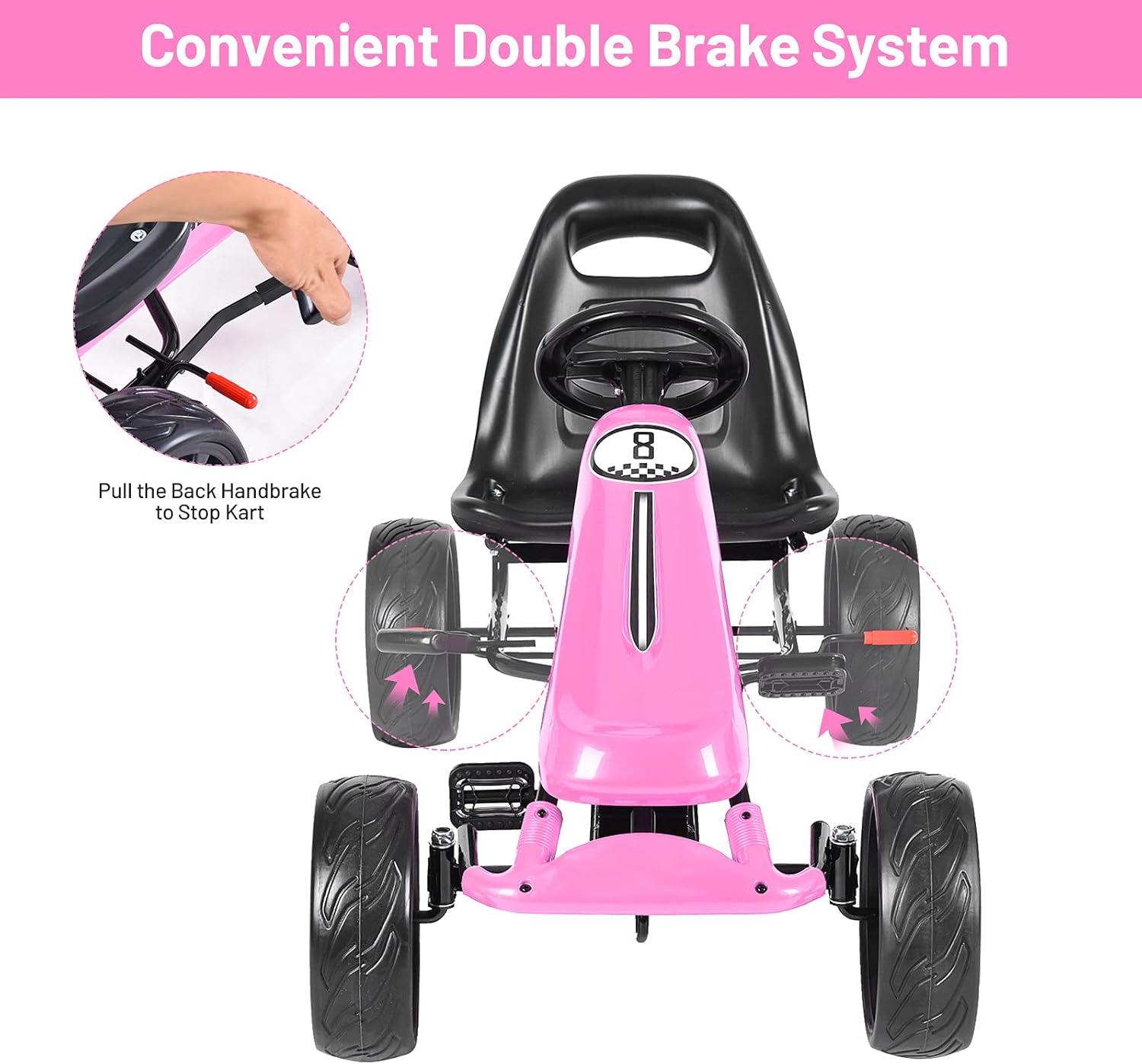 Buy HONEY JOY Pedal Go Kart, 4-Wheel 