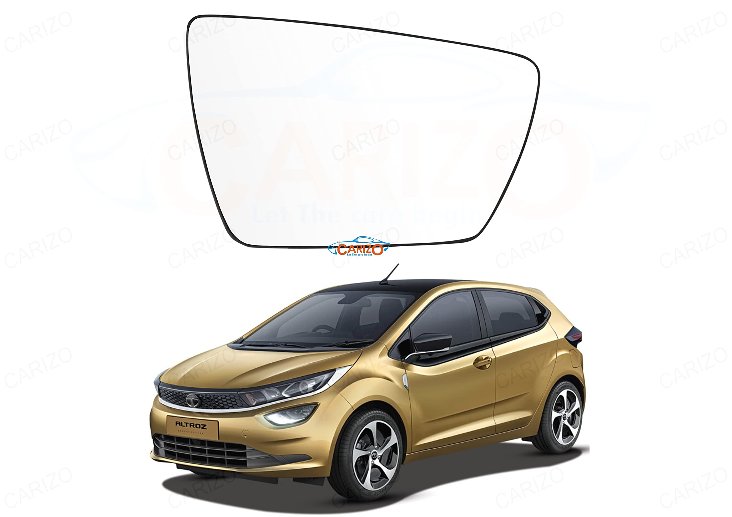 CARIZO® Rear View Mirror Glass (Right/Driver Side) Compatible with Tata Altroz (2020-23)