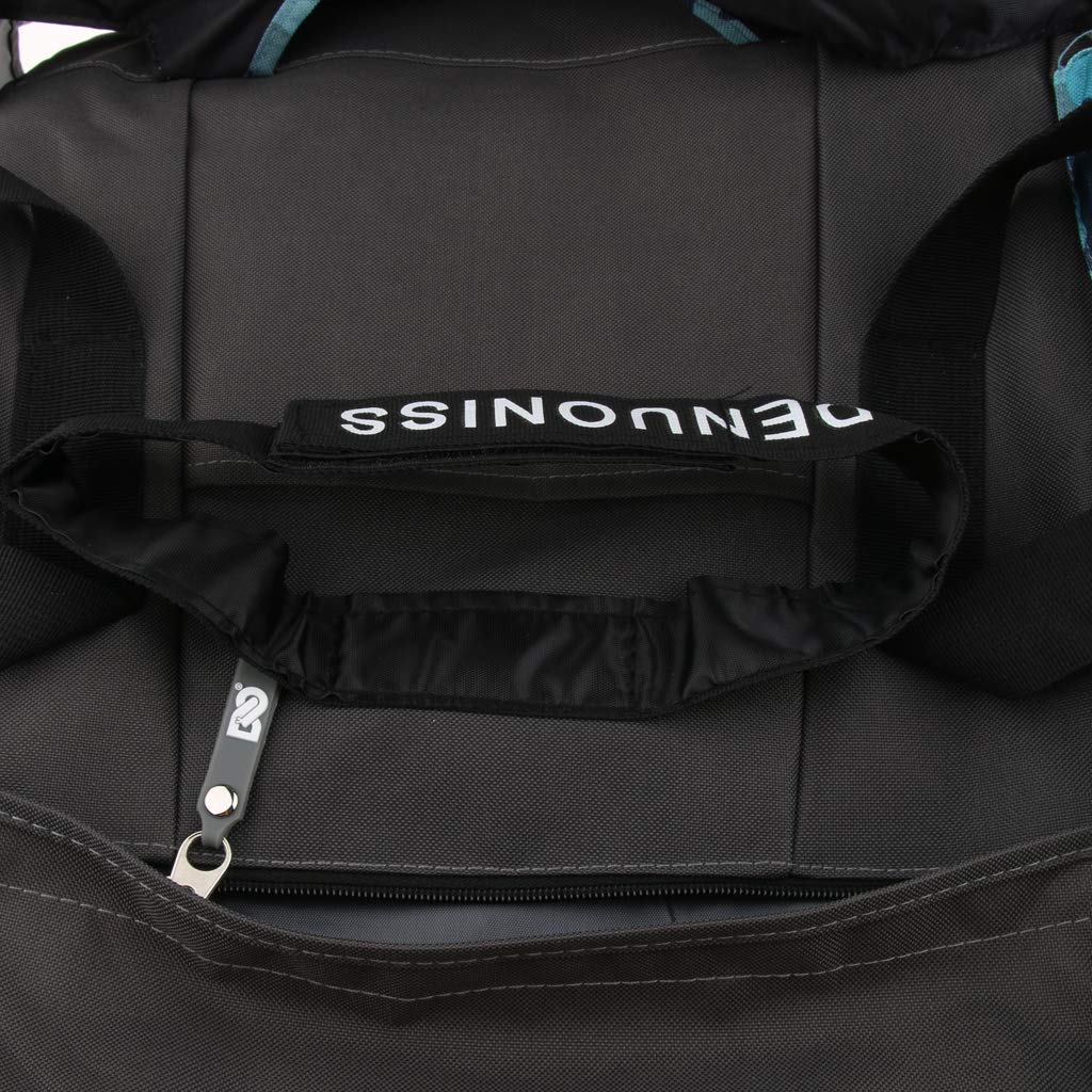 Mochila de viaje profesional con patines en línea, almacenamiento de patines para hombre y mujer, camuflaje azul