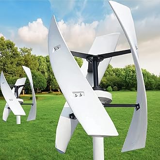 DECAKE Wind Turbine Generator Kit, 20000W Vertical Axis Wind Turbine Generator, Generator with Controller on Grid Inverter Vertical Axis Wind Turbine for Home(48V)