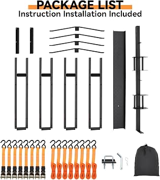 Steel Dirt Bike Hitch Hauler for Two Motorcycle,Dual Motorcycle Hitch Carrier with Ramp,Ratchet Straps & Stabilizer for E-Bikes,Mountain Bikes,