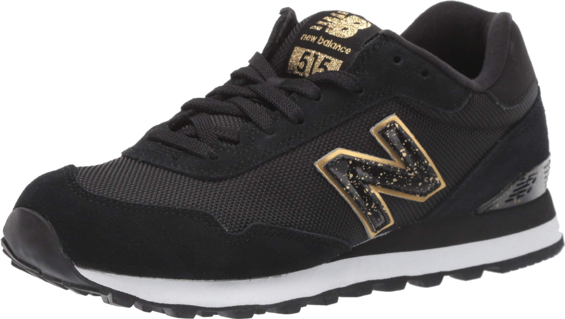 New Balance Women's 515 V1 Sneaker, Black/Prism Purple/Gold Rush, 6 M US — view 13