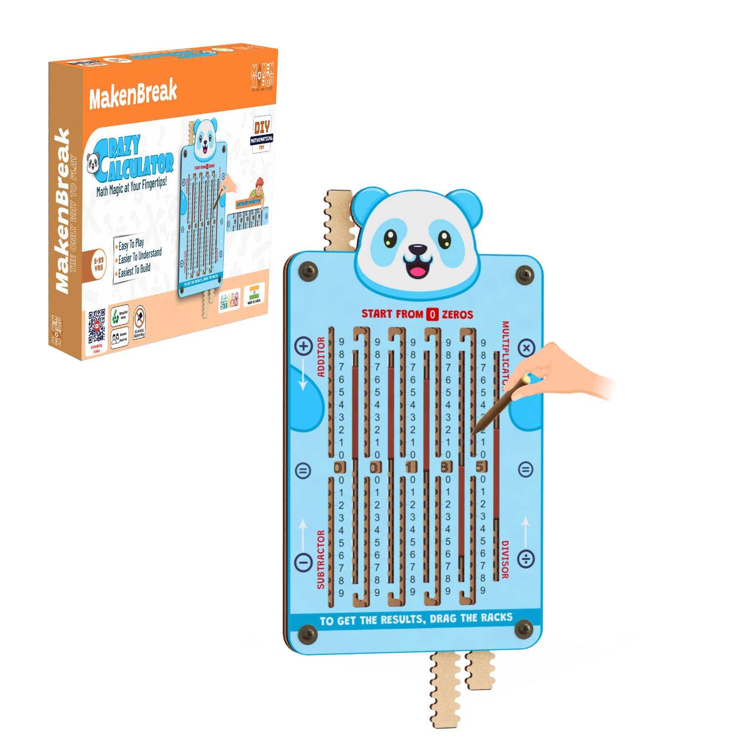 See full amazon price history chart for MakenBreak DIY STEM/STEAM Hand Powered Crazy Calculator Kit | Educational Building Toy for Kids 5-14 | Learn Multiplication Hands-On | Interactive Learning | Best Birthday Gift | Made in India MakenBreak DIY STEM/STEAM Hand Powered Crazy Calculator Kit | Educational Building Toy for Kids 5-14 | Learn Multiplication Hands-On | Interactive Learning | Best Birthday Gift | Made in India (B0CRK1Q5V7) Amazon Price History, Amazon Price Tracker