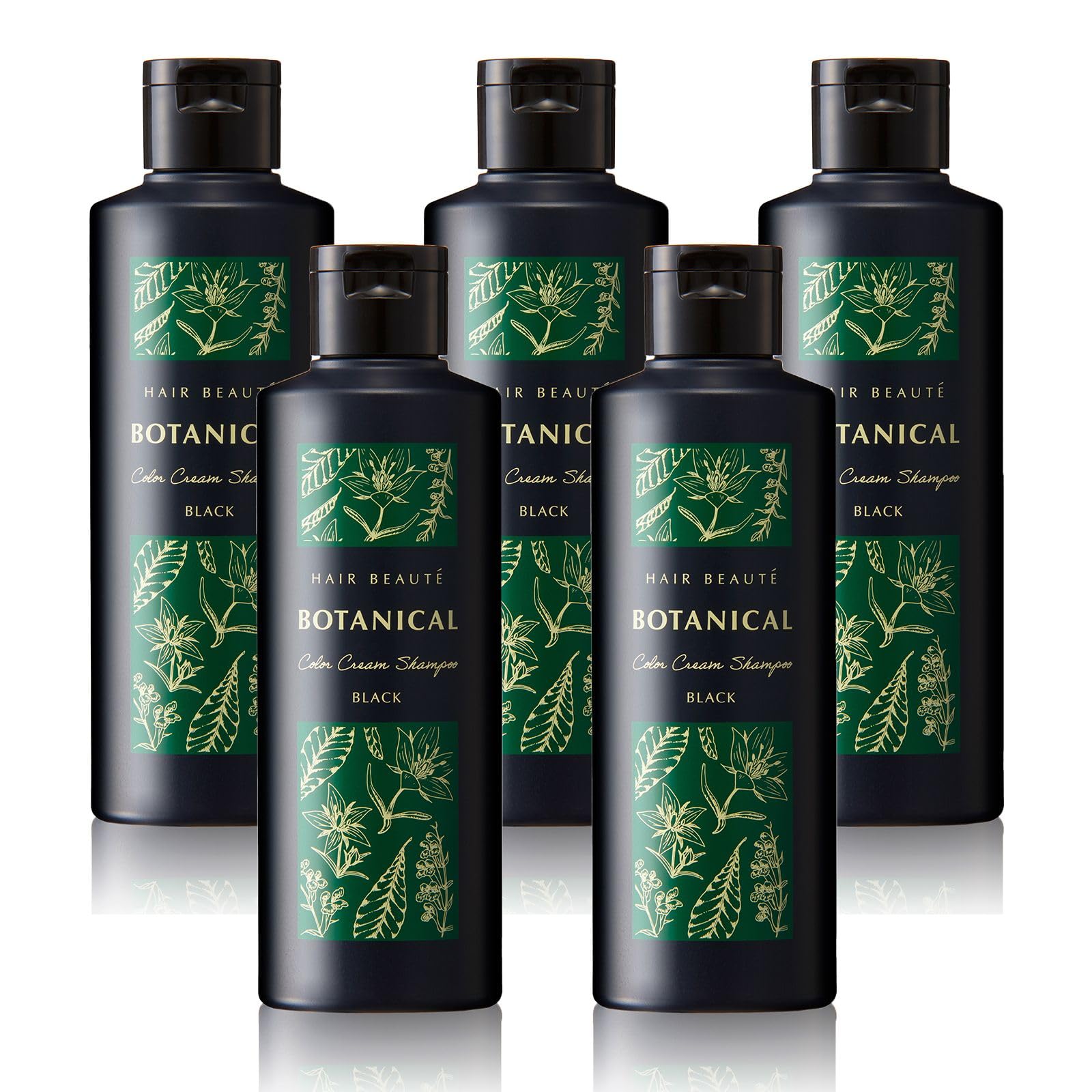 Amazon | カラークリームシャンプー (ブラック×5本) | ヘアボーテ