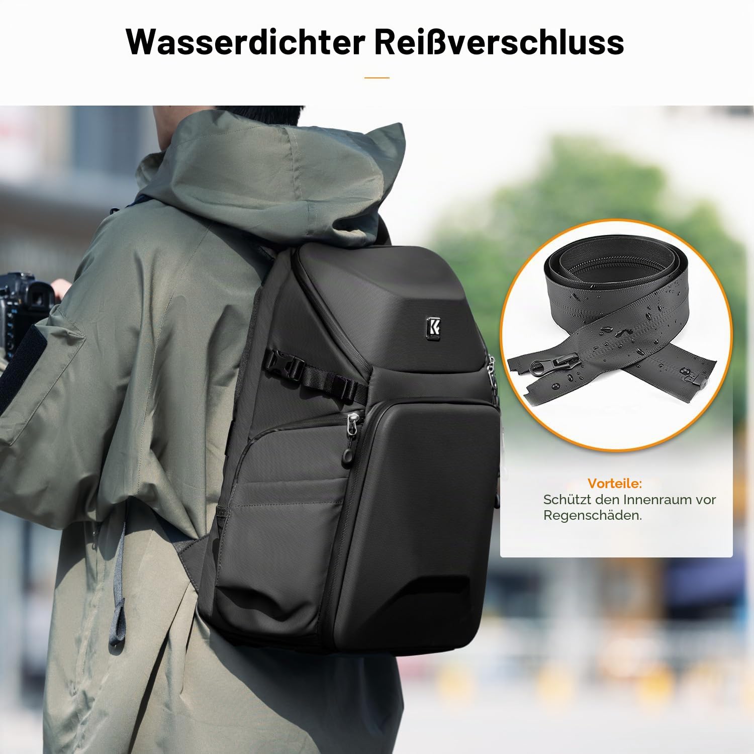 K&F CONCEPT Kamerarucksack, Fotorucksack Wasserdicht Spiegelreflex DSLR Camera Bag für Spiegelreflexkameras Digital, Multifunktionale Kameratasche für DSLR-Kameras (20L)