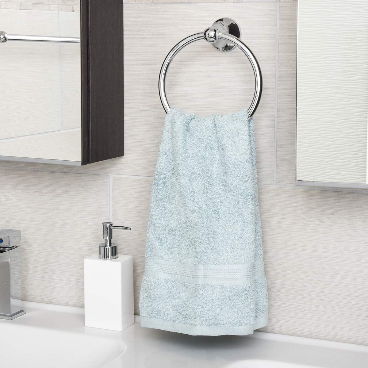  Basics Bathroom Hardware Accessories Set - 5-Piece, Polished Chrome