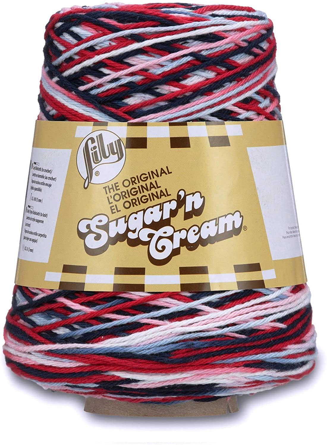 Lily Sugar N Cream Cones Nautical Ombre Yarn - 1 Pack of 14oz/400g - Cotton - #4 Medium - 706 Yards - Knitting/Crochet - Image 2