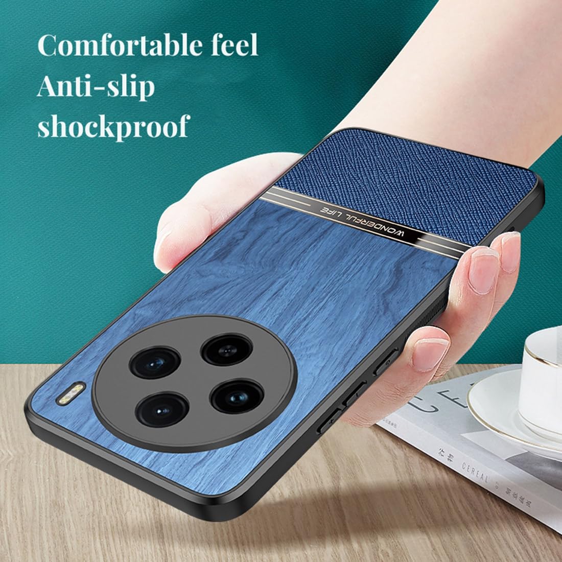 Custodia TIANYUE Per Vivo X100 Pro – Pelle Semplice E TPU Morbido, Bianca, Con Copriobiettivo