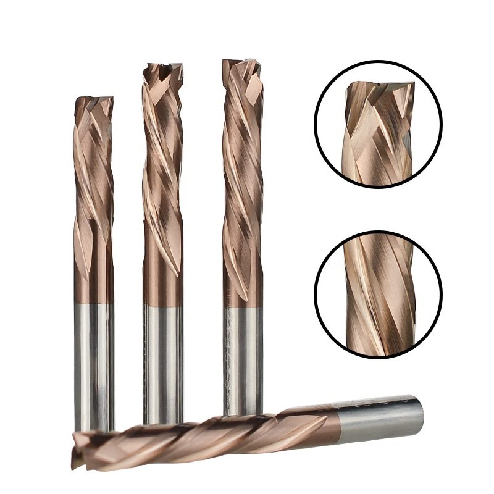 Fresa De Compresión, Corte De Aluminio Y Metal, Corte ARRIBA, ABAJO, Broca De Enrutador CNC, Fresa De Extremo De Carburo De 3 Flautas,10x52x100mm