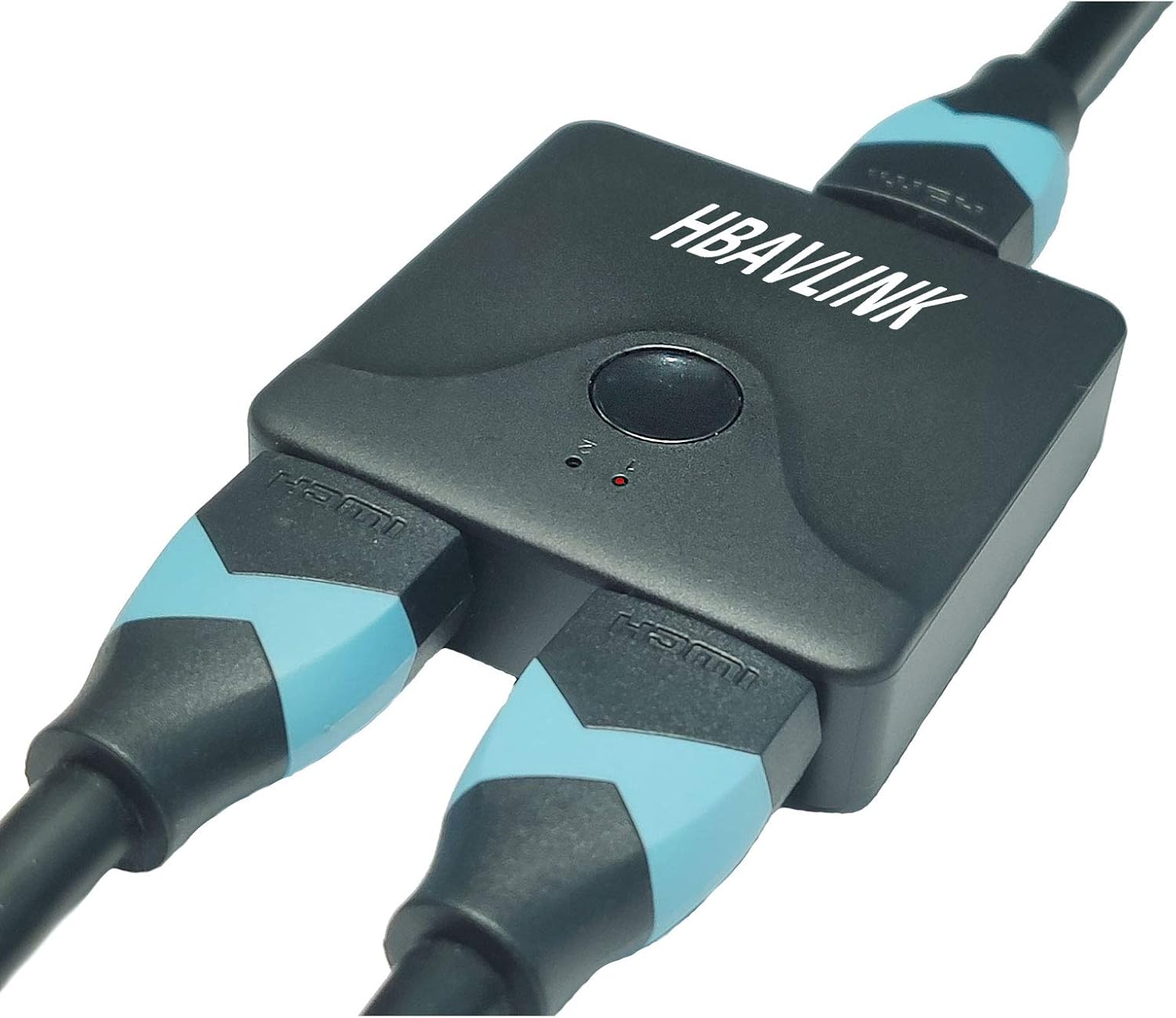 HDMI Switch 4K 60Hz - HBAVLINK HDMI Selector Switch Box HDMI Splitter 2 in 1 Out, No External Power Required, for Roku/PS5/Xbox/Netendo Switch/Fire Stick/Apple TV (HDMI Cable NOT Include) : Electronics