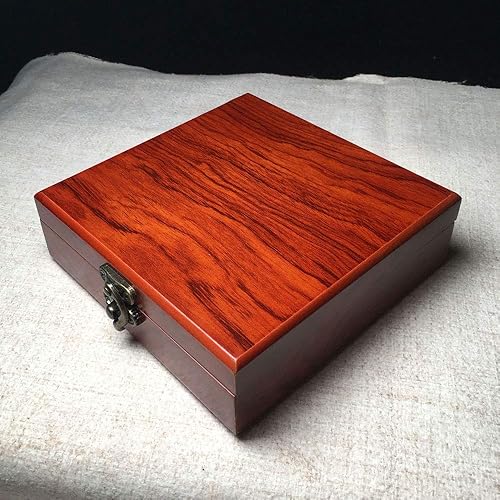 Miniatura 3 de Caja de madera, joyero de madera, caja de madera con tapa con bisagras, caja de almacenamiento decorativa con tapa, caja de almacenamiento de