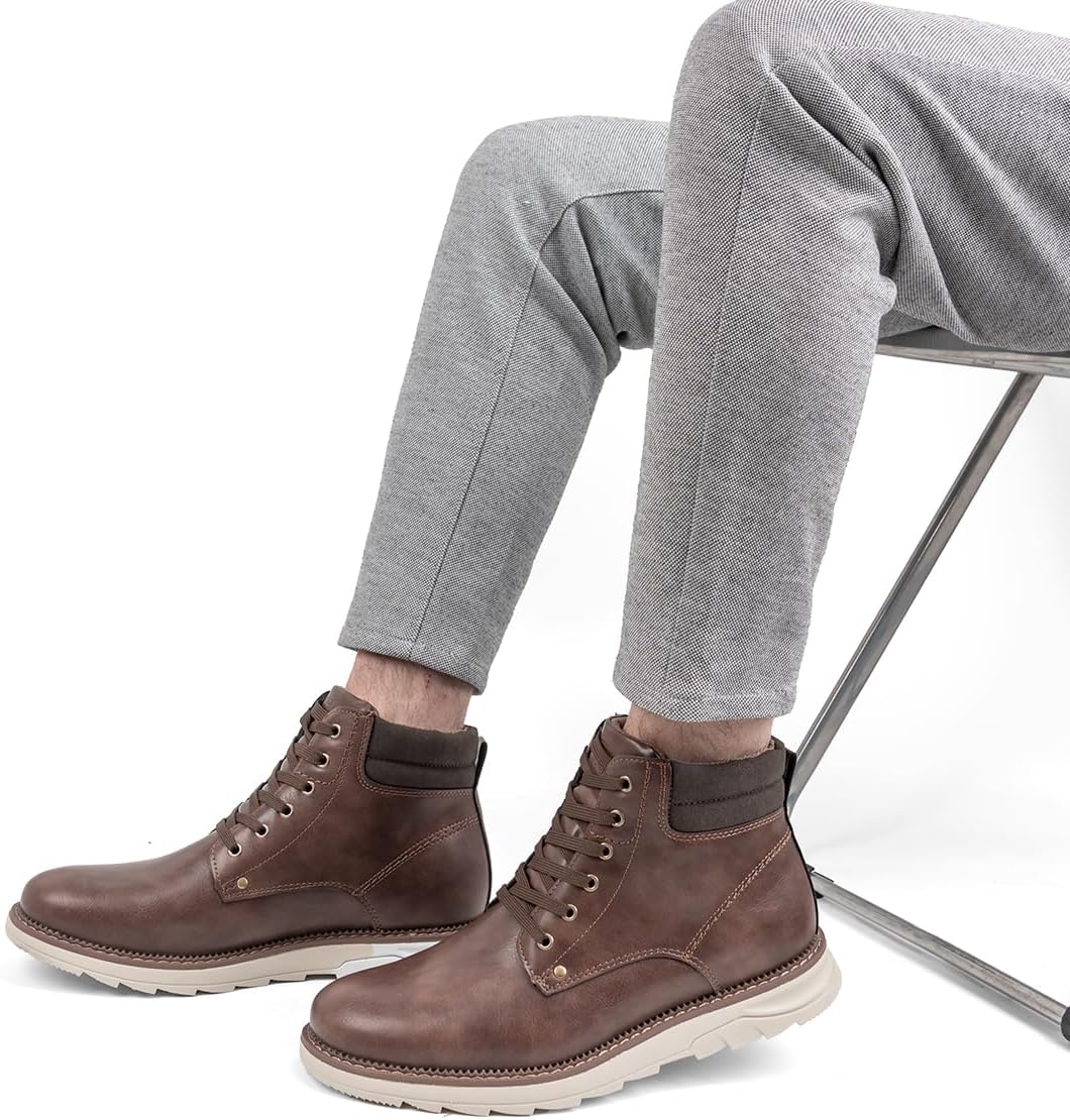 VJH confort Men's Chukka Boots Lace-up Dress Lightweight Fashion Formal Casual Hiking Shoes