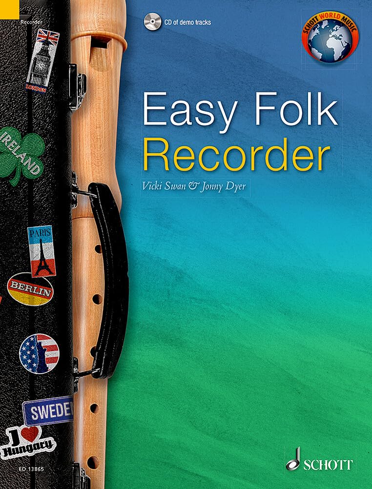 Flûte à bec soprano Easy Folk Recorder de Vicki Swan avec CD d'apprentissage