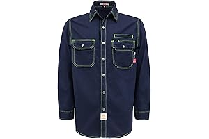 FR Shirts for Men Snaps Down Water Repellent Welding Jackets