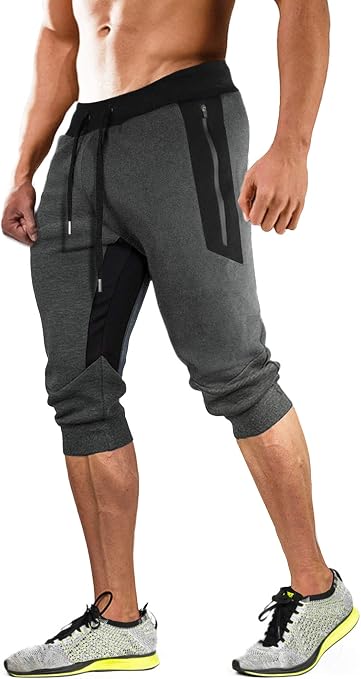 MAGCOMSEN Men's 3/4 Joggers Capri Pants 