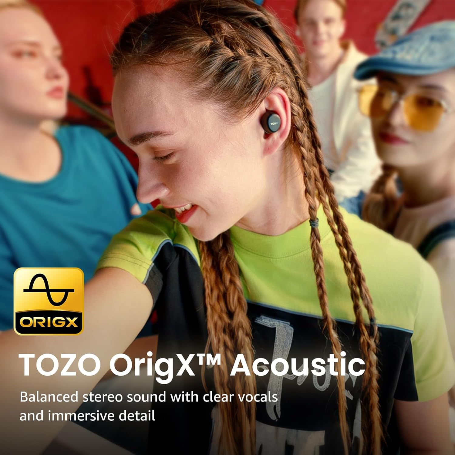 TOZO A1 Wireless Earbuds Bluetooth 5.3 Light Weight in Ear IPX5 Waterproof Headphones 2 Mic for AI Calls, Immersive Premium Sound Bass Headset with Charging Case, 32 Presets EQ Customization via App - Image 3