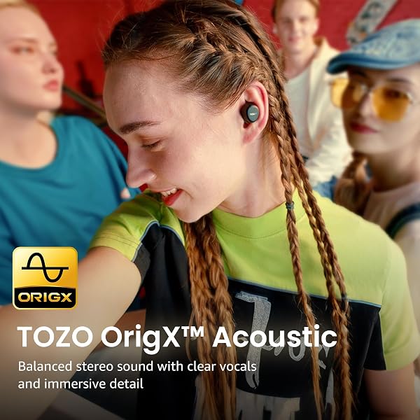 TOZO A1 Wireless Earbuds Bluetooth 5.3 Light Weight in Ear IPX5 Waterproof Headphones 2 Mic for AI Calls, Immersive Premium Sound Bass Headset with Charging Case, 32 Presets EQ Customization via App - 3