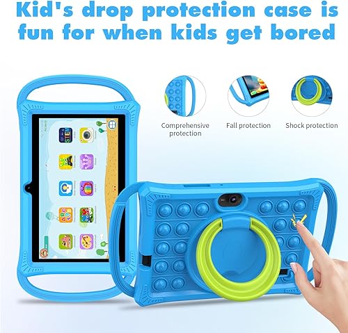 Miniatura 8 de PRITOM Tabletas para niños de 7 pulgadas, 32 GB, tamaño perfecto para tableta infantil con funda sin cremallera, WiFi, cámara dual, educación,