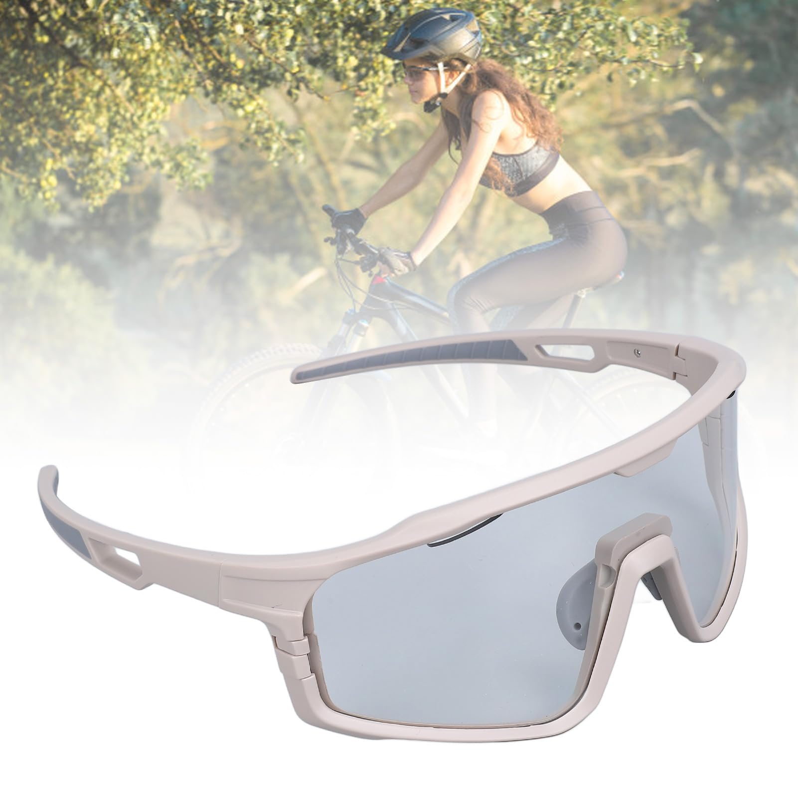 Dilwe Occhiali da Ciclismo, Occhiali da Sole Sportivi Fotocromatici per Uomo Donna Protezione UV, Materiale PC, Adatto a Diversi Sport, Guida