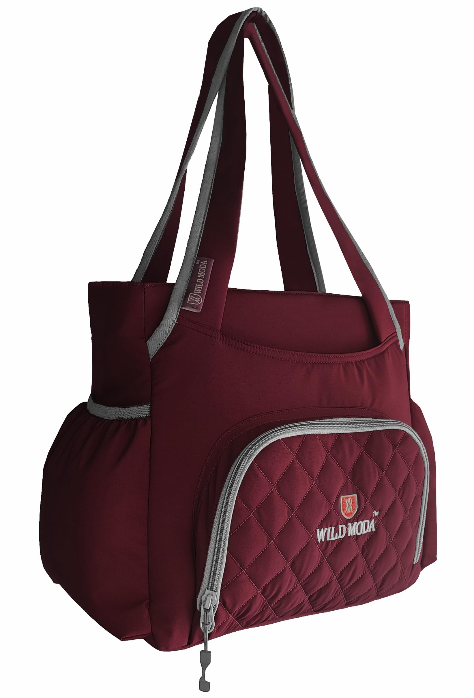 WILD MODA Classic Couture Carryall Shoulder Bag (Maroon) (B0CR684JGR) Amazon Price History, Amazon Price Tracker