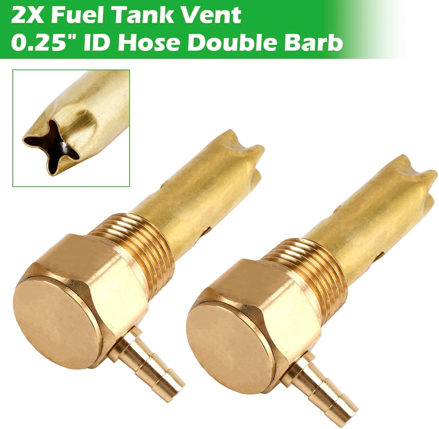 MAD HORNETS 2X 0.25" ID Hose Double Barb Fuel Tank Vent Assy FTA-V-50-02 For Peterbilt