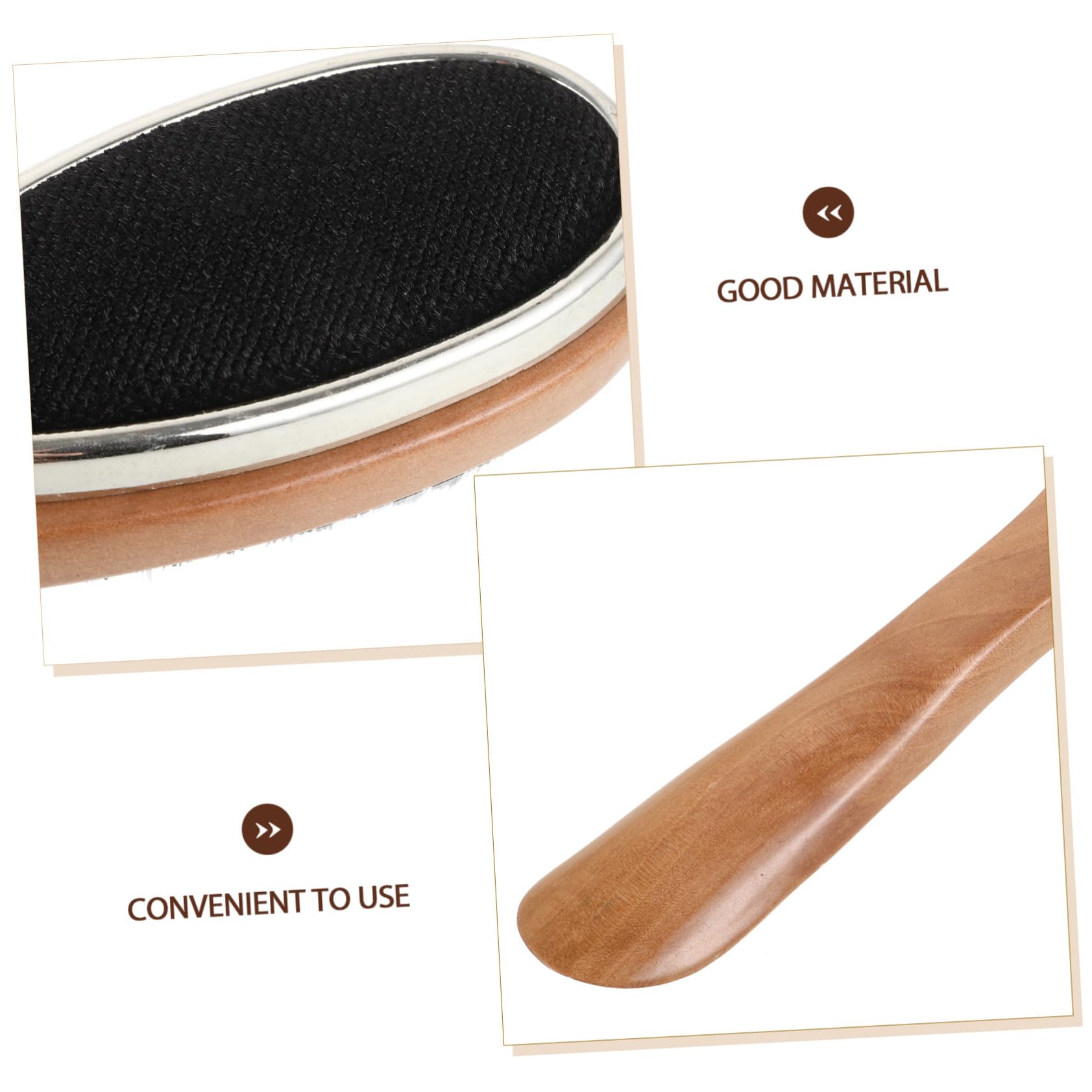 GALPADA 5piezas Cepillo De Madera para Limpiar y Pulir Zapatos Herramienta De Cuidado para Botas y Zapatillas Cepillo De Cerda Natural para Brillo Diseño Ergonomico y Duradero