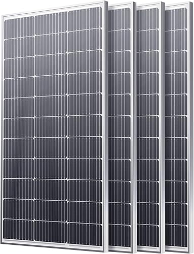 Panel solar de 400 W, 4 paneles solares de 12 V y 100 vatios con diseño de alto rendimiento, módulo fotovoltaico monocristalino de alta eficiencia,