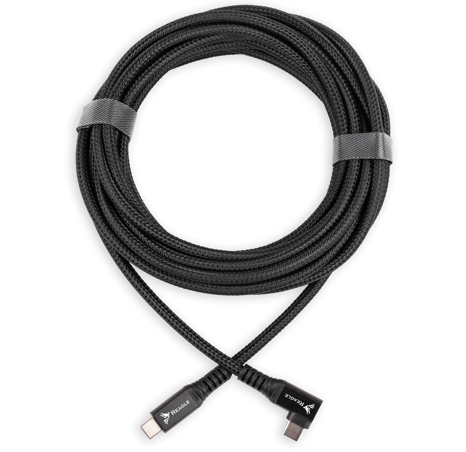 Reagle Kabel Kątowy 5M do Oculus Link SteamVR Meta Quest 2 3 3S Pico USB C USB C 10 Gb/s USB 3.2 Gen 2 3A Wtyczka Nylonowy Oplot