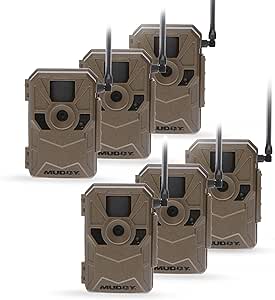 MUDDY Merge 3-Pack Cellular Trail Cameras – 26MP, LTE Dual SIM, Color Night Vision, App Control – Includes 6 Cameras for Ultimate Coverage (2PK) asin的图片