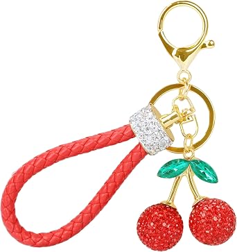 Rhinestone Bag Charms Keychain for Women, Girly Aesthetic Cute Key Chains for Girls
