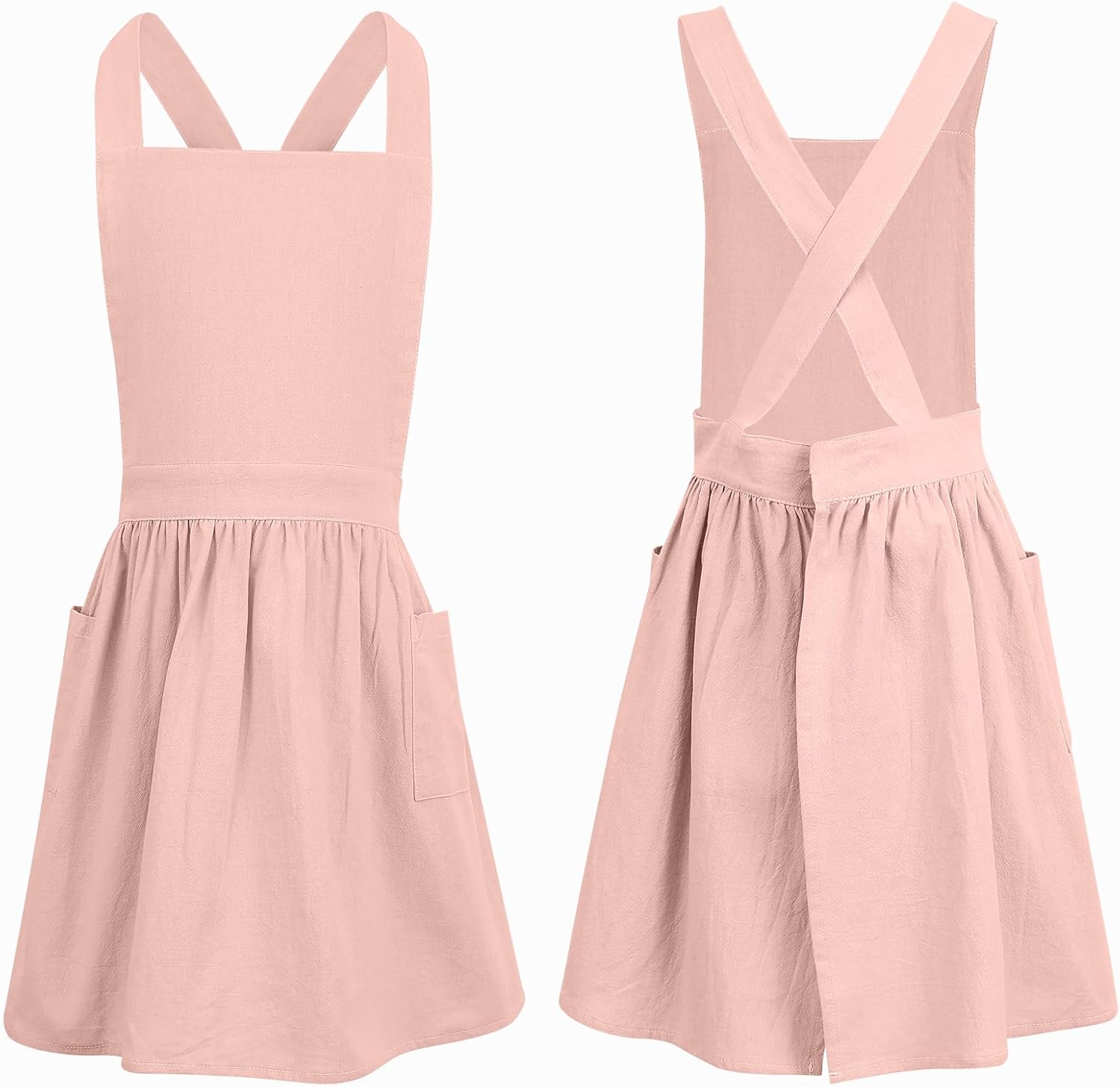 Kids Pinafore Apron, Cross Back Apron, Japanese Style Bib Aprons Home Clothes