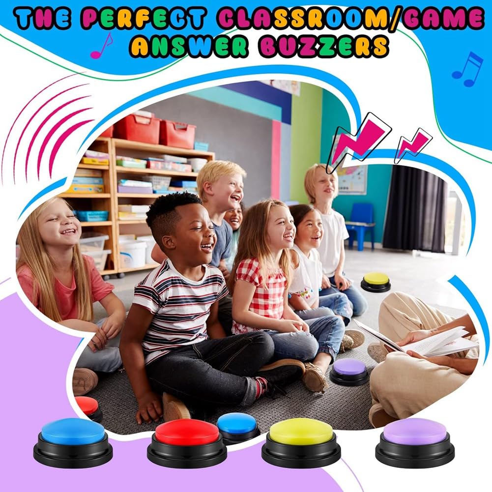 4 stuks antwoordbuzzers, buzzers voor trivia-spellen, educatief