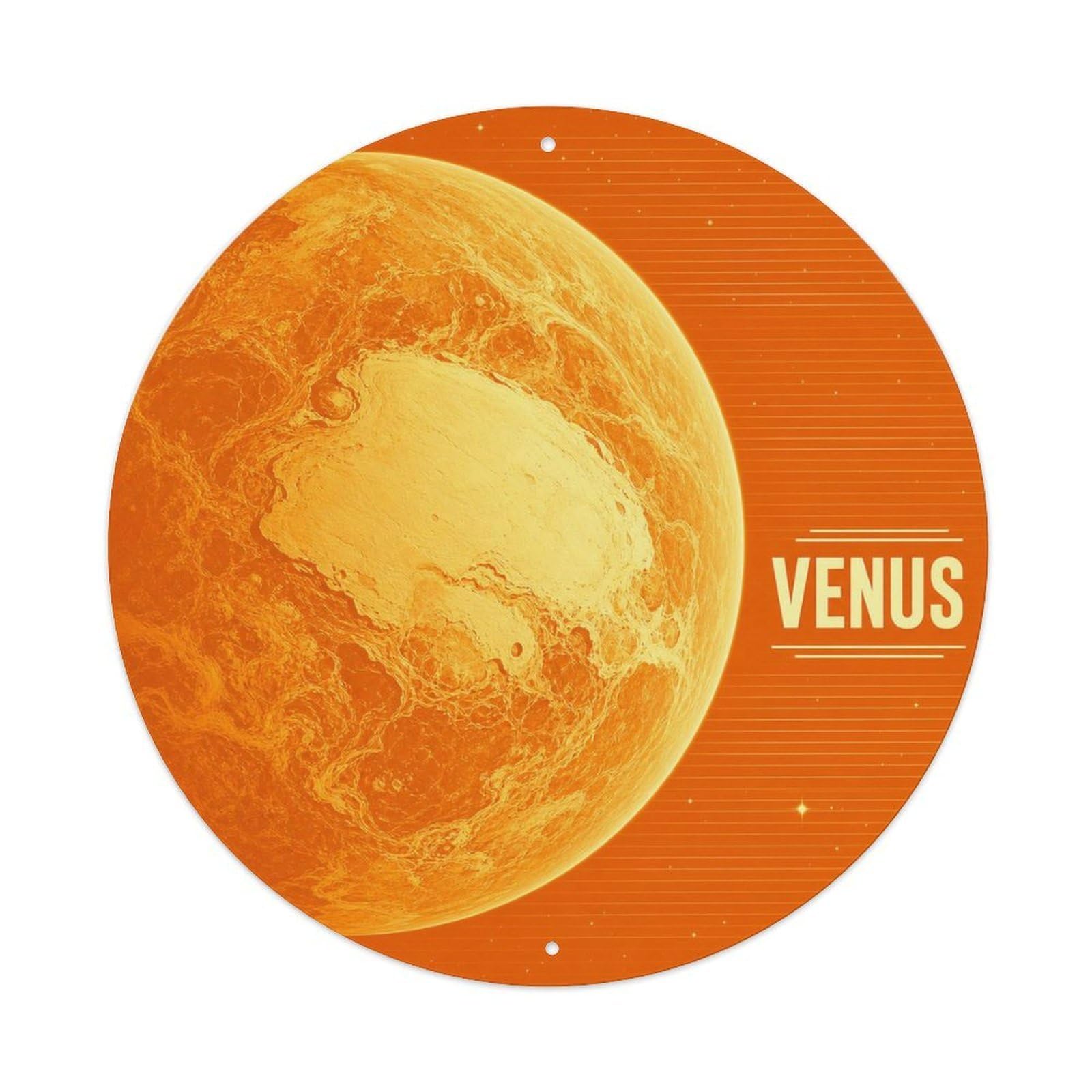 Space Exploration Stellar Sky Venus Cloud Planet Metal Tin Sign