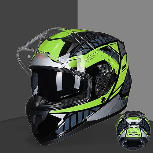 Miniatura 2 de Casco Bluetooth de motocicleta de cara completa, llamada manos libres, casco delantero abatible integrado de carreras de calle, casco de motocross
