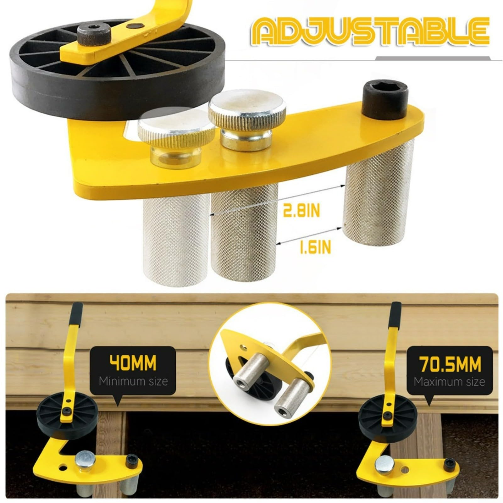 Herramienta de enderezamiento de cubierta de acero ajustable para conexiones de madera y metal, placas de acero al carbono Q235 antideslizante herramienta de instalación de terrazas (color
