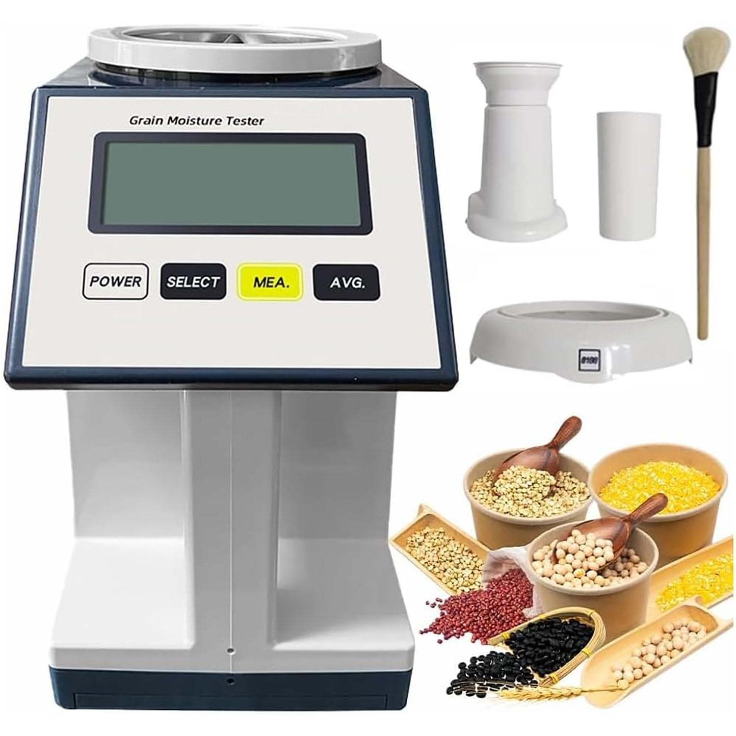 Testeur d'humidité des grains LCD avec plage 1-40% pour 30 céréales