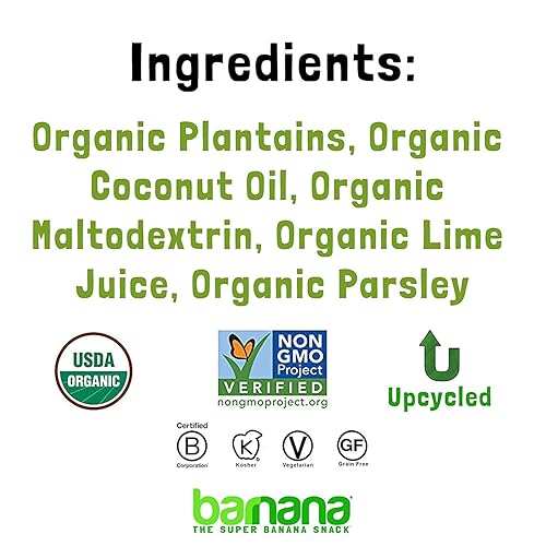 Miniatura 50 de Barnana Patatas fritas de plátano orgánicas, lima Acapulco, tamaño aperitivo, 2 onzas (paquete de 6) – Paleo, vegano, sin granos