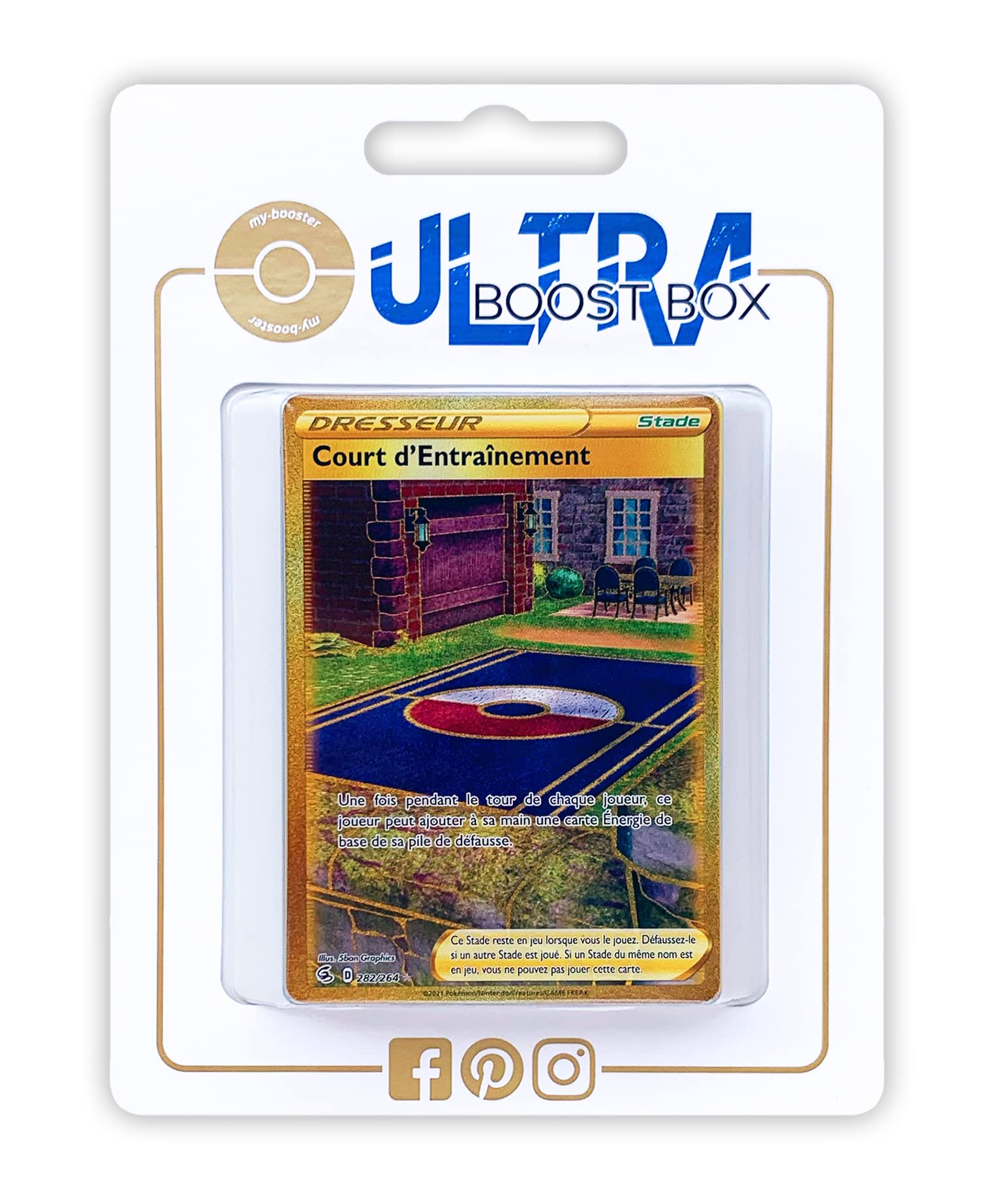 Court d'Entraînement (Training Court) 282/264 Shiny Gold Trainer - Myboost  X Epée et Bouclier 8 - Poing de Fusion