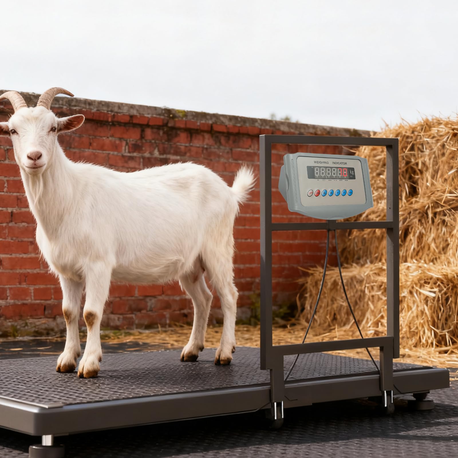 Viehwaage mit Hochpräziser LED Anzeige 2T / 4400 LBS Hochpräzise Digitale Plattformwaage für Pakete, Gepäck, Lagerhaus Waagen Set